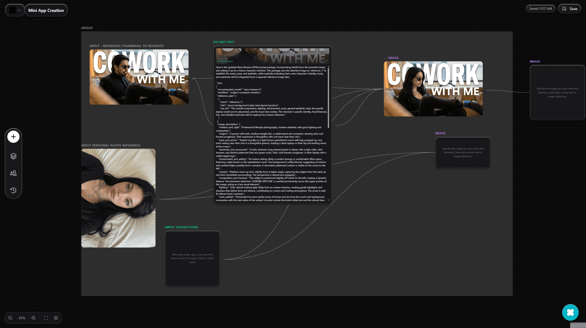 Tiwra workflow canvas